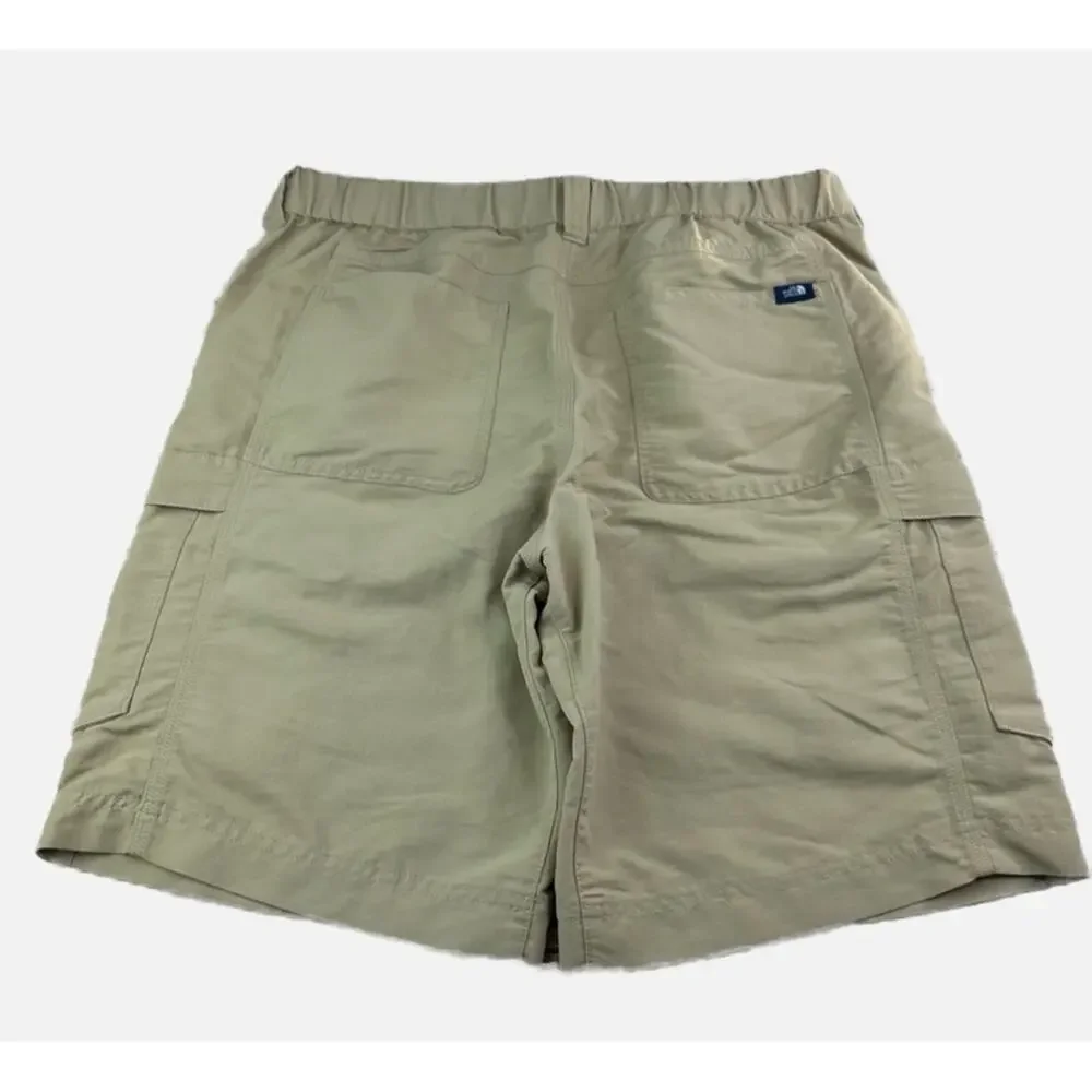 The North Face Belted Adjustable Nylon Hikingng Outdoor Camping Shorts - KHAKI